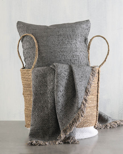 Rythmos Rowen Sofa Throw 2 Seater 2 Sides Chenille 180x240cm Gray