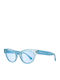 Skechers Women's Sunglasses with Blue Plastic Frame and Light Blue Lens SE6100 90V