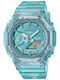 Casio G-Shock Ψηφιακό/Αναλογικό Γυναικείο Ρολόι 42.9mm Μπαταρίας με Μπλε Καουτσούκ Λουράκι