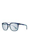 Skechers Men's Sunglasses with Navy Blue Frame and Silver Mirror Lens SE6133 91D