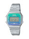 Casio Vintage Digital Watch Chronograph Battery with Silver Metal Bracelet