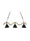 DKD Home Decor Pendant Light Black with Rope for Socket E27 85x18x20cm