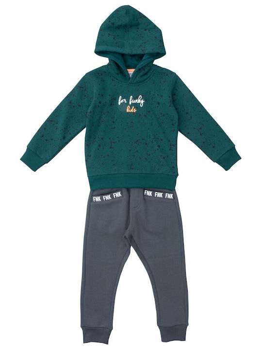 Funky Kids Sweatpants Set Green 2pcs