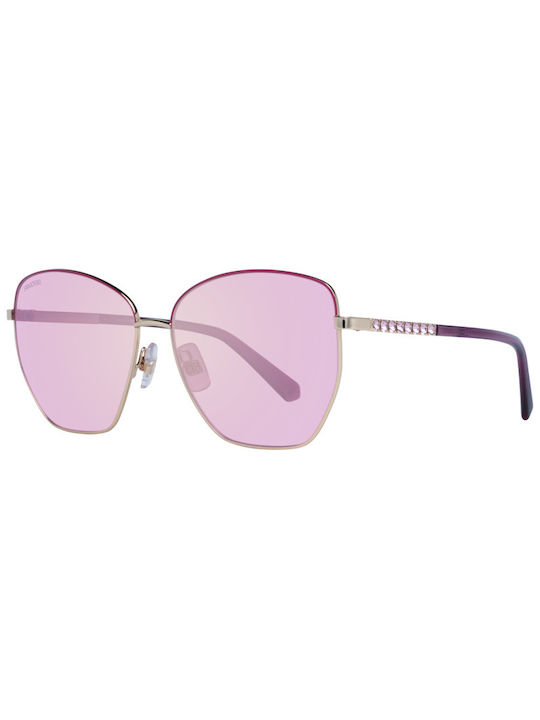 Swarovski Women's Sunglasses with Multicolour Metal Frame and Pink Lens SK0311 32T