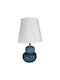 Versa Vintage Table Lamp E14 White/Blue S3409477