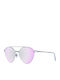 Swarovski Women's Sunglasses with Silver Metal Frame and Pink Lens SK0286 16Z