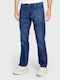 Greensboro 803 Pantaloni Jeans pentru Bărbați Elastic cu Croială Regular Straight Albastru