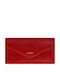 Large Leather Women's Wallet Classic with RFID Red