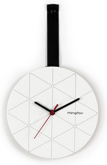 ArteLibre Ρολόι Τοίχου Ξύλινο Μαύρο Ø23cm