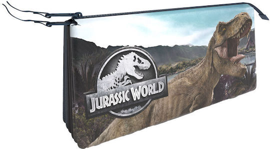 CyP Brands Jurassic World Pencil Case with 3 Compartments Multicolored