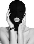 Shots Ouch Submission Mask With Open Mouth in Schwarz Farbe