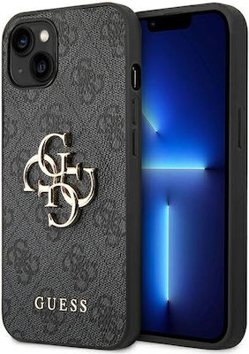 Guess 4G Big Metal Logo Plastic Back Cover Gray (iPhone 14)