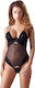 Cottelli Collection Sexy Bodysuit Mesh Body With Removable Cups & String Black