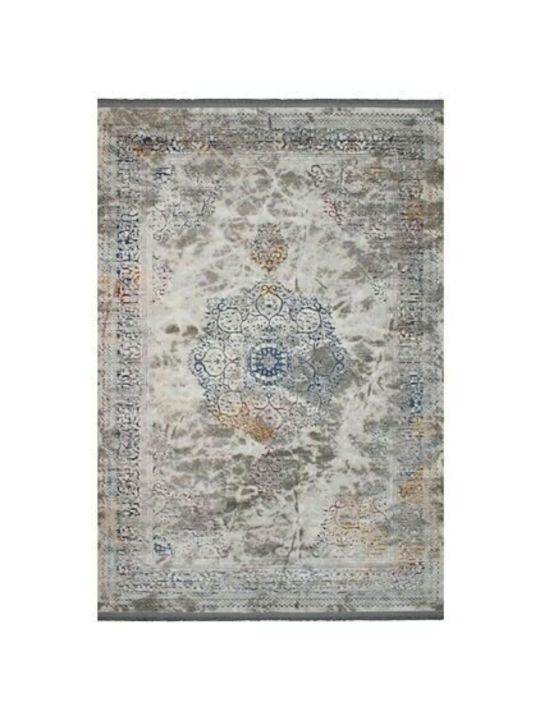 Koulis Carpets Rainbow 5563E Modern Bedroom Rug Set Gray 3 Pieces