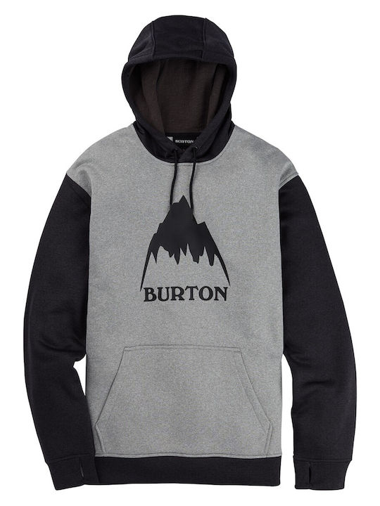 Burton Oak Men's Sweatshirt with Hood and Pockets Gray
