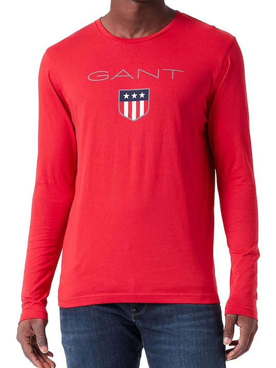 Gant Ανδρική Μπλούζα Μακρυμάνικη Κόκκινη