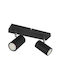 Globo Lighting Robby Doppel Spot mit Fassung GU10 in Schwarz Farbe