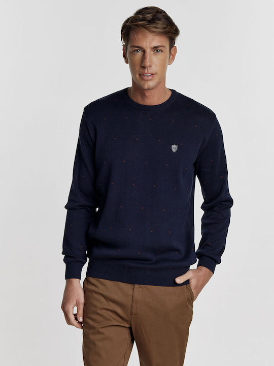 Guy Laroche Men's Long Sleeve Sweater Navy Blue