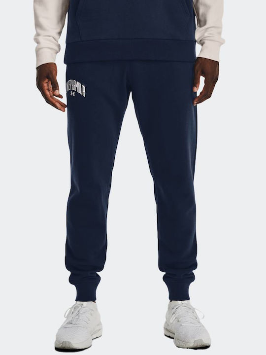 Under Armour Rival Men's Fleece Sweatpants with Rubber Navy Blue