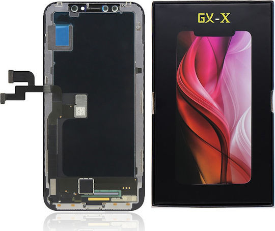 Екран GX LCD със Сензорен Механизъм за iPhone X (Черен)