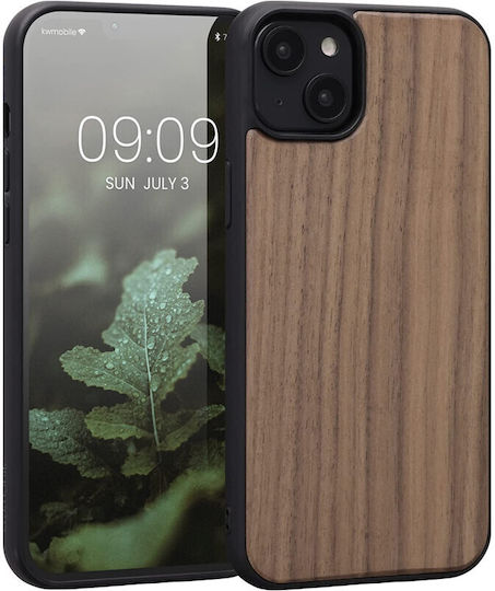 KWmobile Wooden Back Cover Lemn Maro închis (iPhone 14 Plus)
