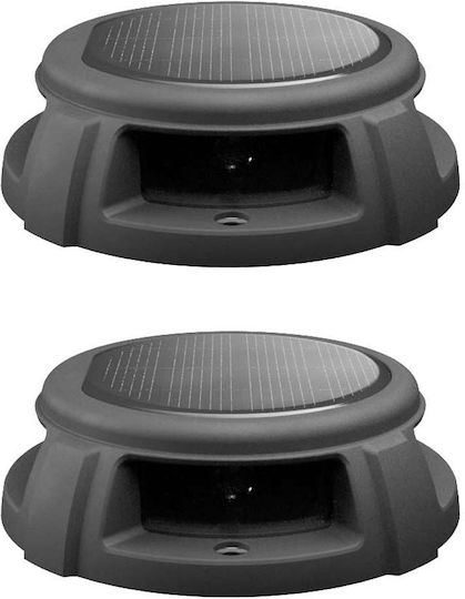 123led Σετ 2 Ηλιακά Φωτιστικά Δαπέδου RGB με Αισθητήρα Κίνησης και Φωτοκύτταρο IP67