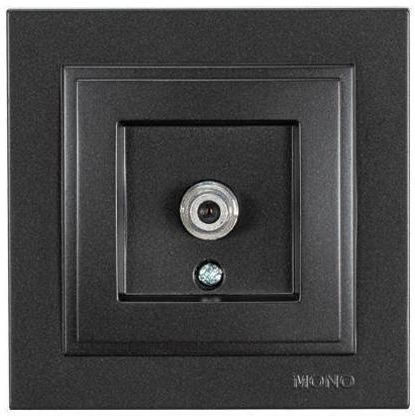 Eurolamp Satellite Antenna Socket Aerial in Black color 152-10345