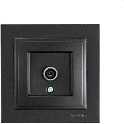 Eurolamp TV Antenna Socket Terminal in Black color 152-10344