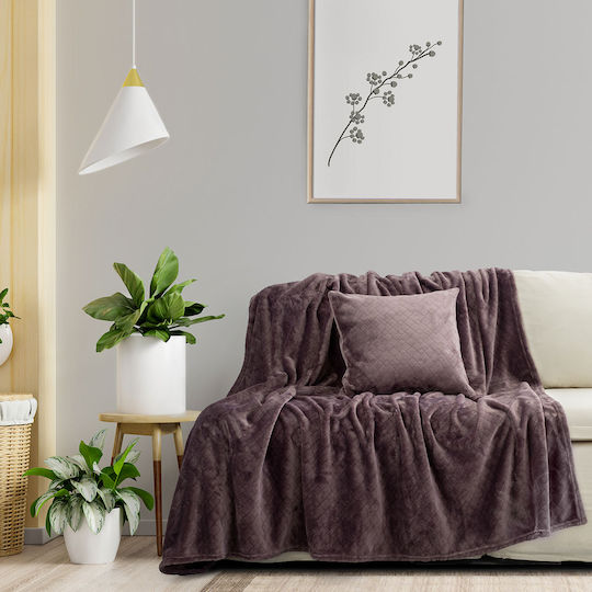 Kocoon Cosy Покривка За Триместен Диван Жакард 180x300см Сива