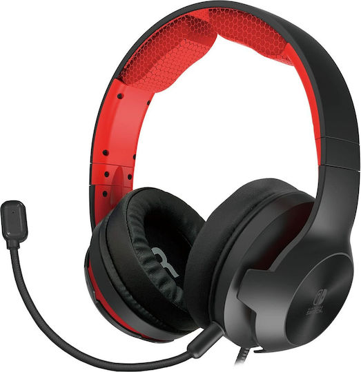 Hori Pro Over Ear Gaming Headset με σύνδεση 3.5mm Black/Red