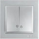 Eurolamp Knopf Rolltor in Silber Farbe 152-10412