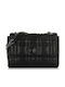 Re-Lock Quilt Damen Schultertasche Schwarz