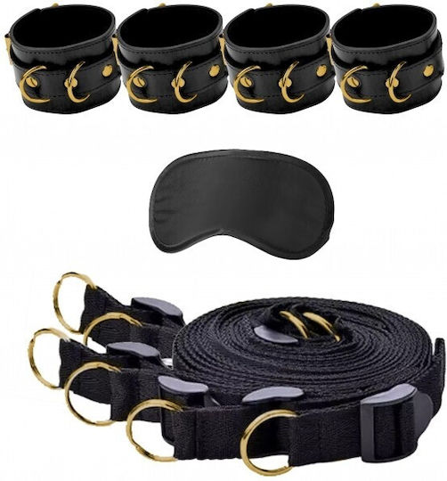 Shots Ouch Bed Bindings Restraint System Σετ για Δέσιμο στο Κρεβάτι Gold
