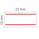 Motex ΚΡ 1000 Self-Adhesive Label Rolls for Label Printer 22x12mm 50pcs