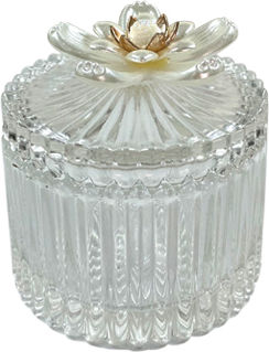 Scruffs & Tramps Vintage Glass Sweet Jar with Lid Transparent 7x7x8cm