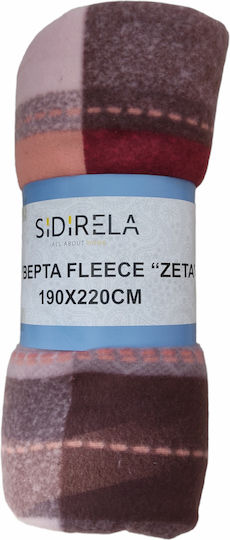 Sidirela Zeta Κουβέρτα Fleece Ημίδιπλη 190x220εκ.