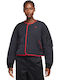 Women's Short Lifestyle Jacket Double Sided for Spring or Autumn Red / Charcoal