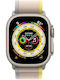 Apple Watch Ultra Titanium 49mm Αδιάβροχο με eSIM και Παλμογράφο (Yellow/Beige Trail Loop S/M)