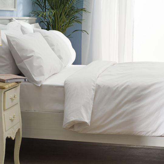 Charalambidis Textiles Παπλωματοθήκη Μονή 160x240 Salonica Λευκή