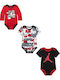 Jordan Set Body pentru Bebeluși Mâneca scurta Multicolor 3buc