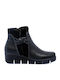 Softies Leather Women's Ankle Boots Platform Black