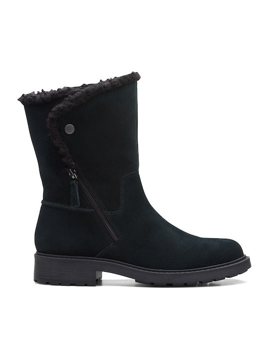 Clarks Opal Zip Suede Women's Ankle Boots with ...