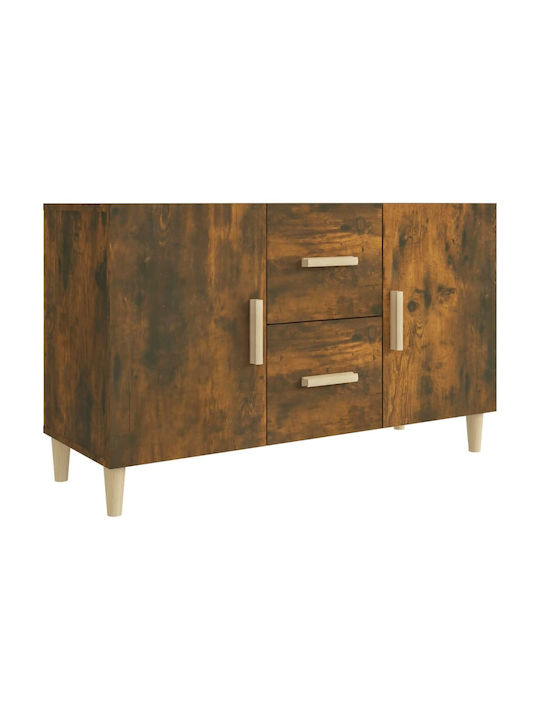 Wooden Buffet with Drawers Καπνιστή Δρυς L100xW...