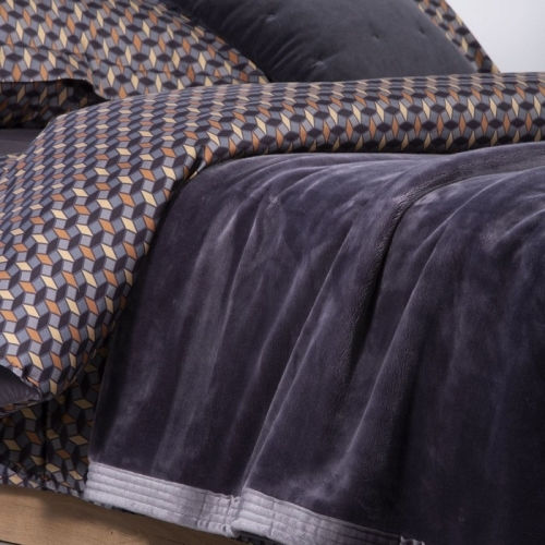 Nef-Nef Homeware Velosso Samtige Decke Übergröße 230x240cm