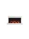 Richen 3D Achileas Wall R-EF407A-MT407A Montat pe perete Șemineu electric 2000W 110x59cm Alb