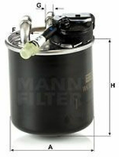 Mann Filter Car Fuel Filter for Mercedes-Benz A-Class W176 / B-Class W246 / CLA / GLA Mercedes-Benz GLA Hyundai H 100 WK820/22