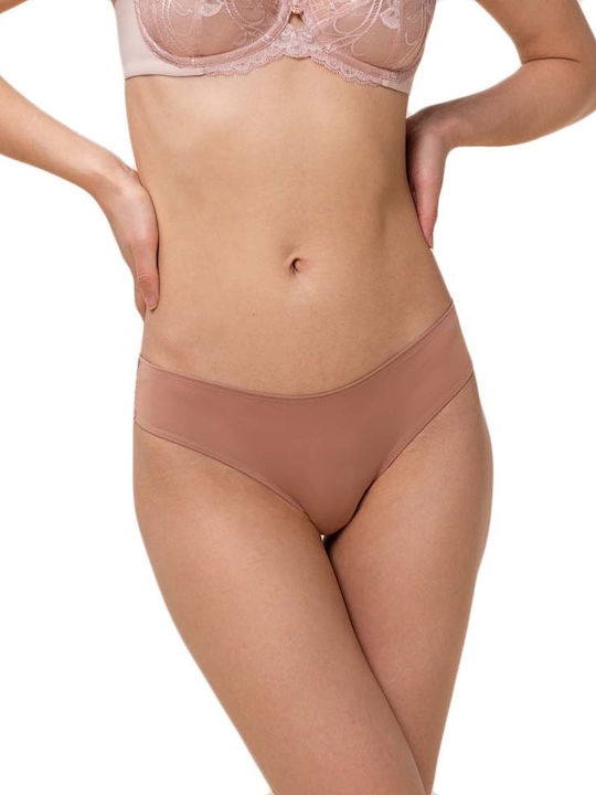 Triumph Lovely Γυναικείο Brazil με Δαντέλα Μπεζ