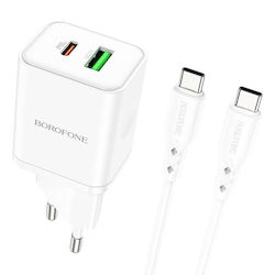 Borofone BN7 20W με Καλώδιο USB-C - USB-C Borofone BN7 20W με Καλώδιο USB-C - USB-C