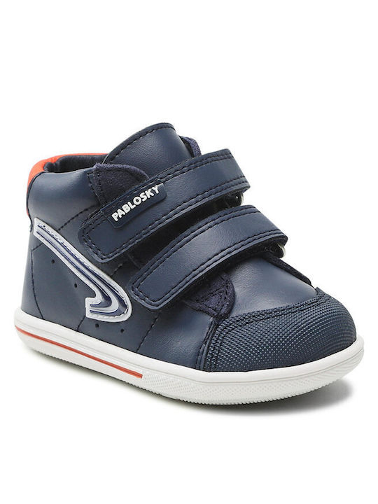 Pablosky Kids Sneakers Step Easy with Scratch Navy Blue