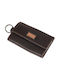 Luxus Key Holder Wallet Leather Coffee